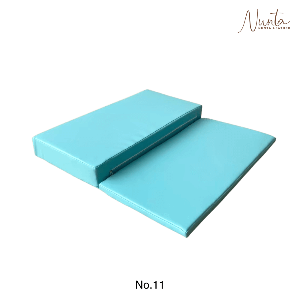 เบาะรองนั่ง พับได้ NUNTA LEATHER RISE FLODABLE SEAT 60X60X10CM สีฟ้าอ่อน